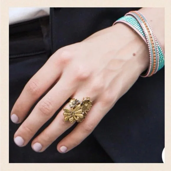 NEW Floral Butterfly Ring Sz 9 - Picture 6 of 10